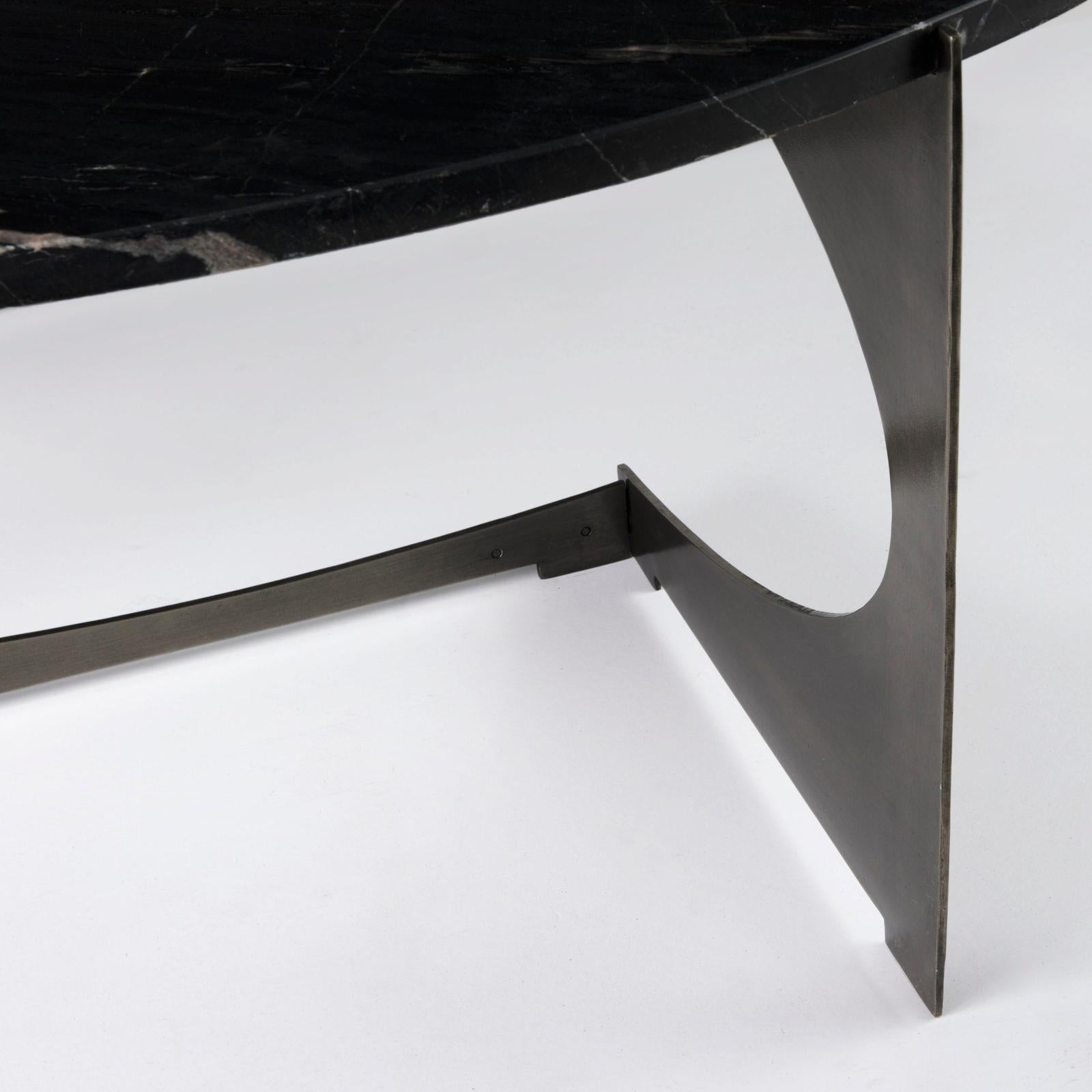 Mercana Reinhold Round Metal Base Coffee Table