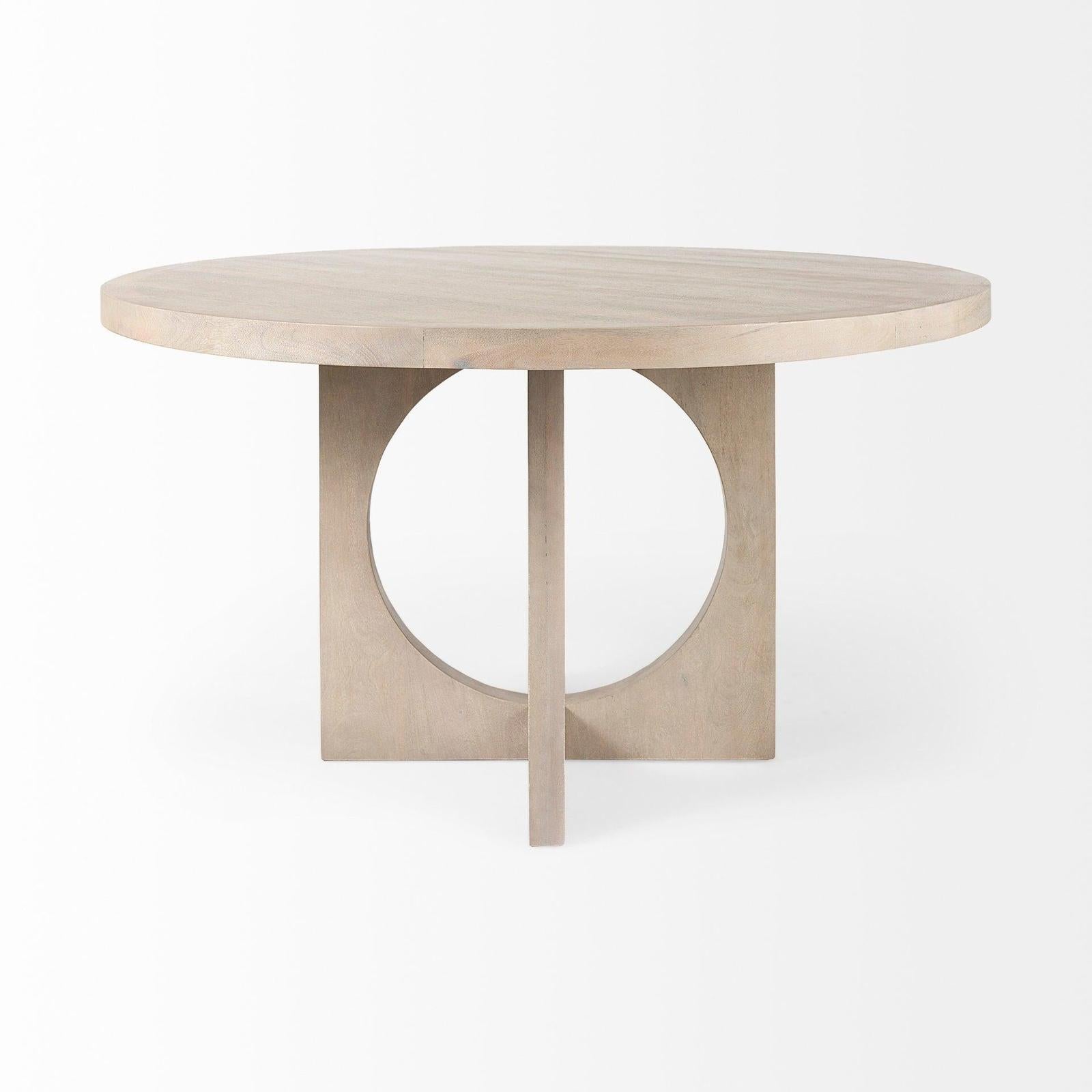 Mercana Liesl Wood W/ Circular Top Dining Table