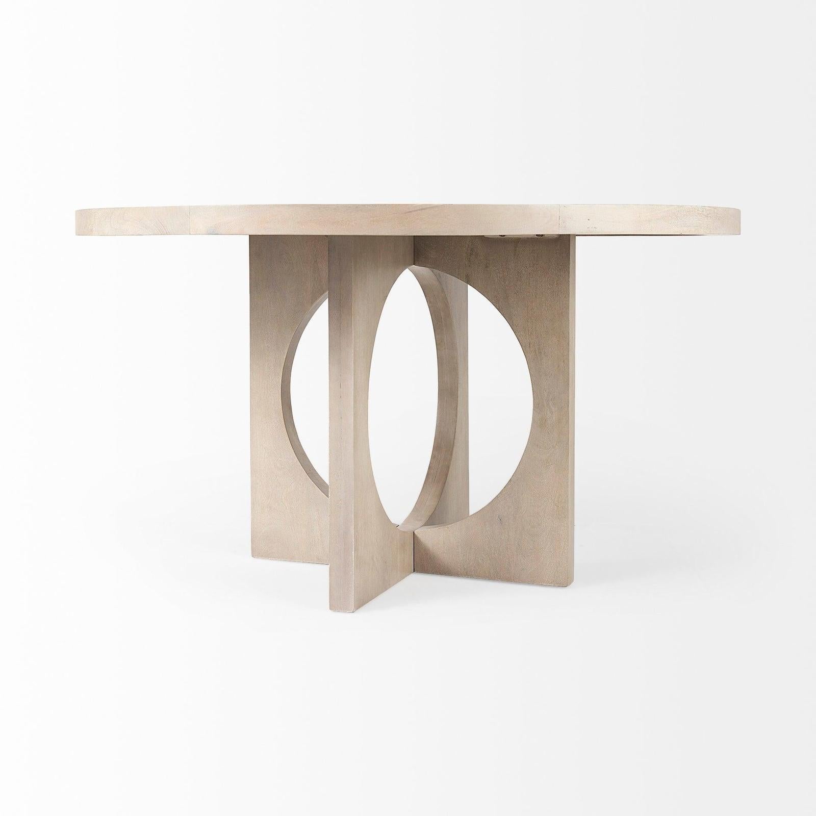 Mercana Liesl Wood W/ Circular Top Dining Table