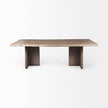 Mercana Konstantin Medium Brown Wood W/ Live Edge Rectangular Dining Table