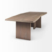 Mercana Konstantin Medium Brown Wood W/ Live Edge Rectangular Dining Table