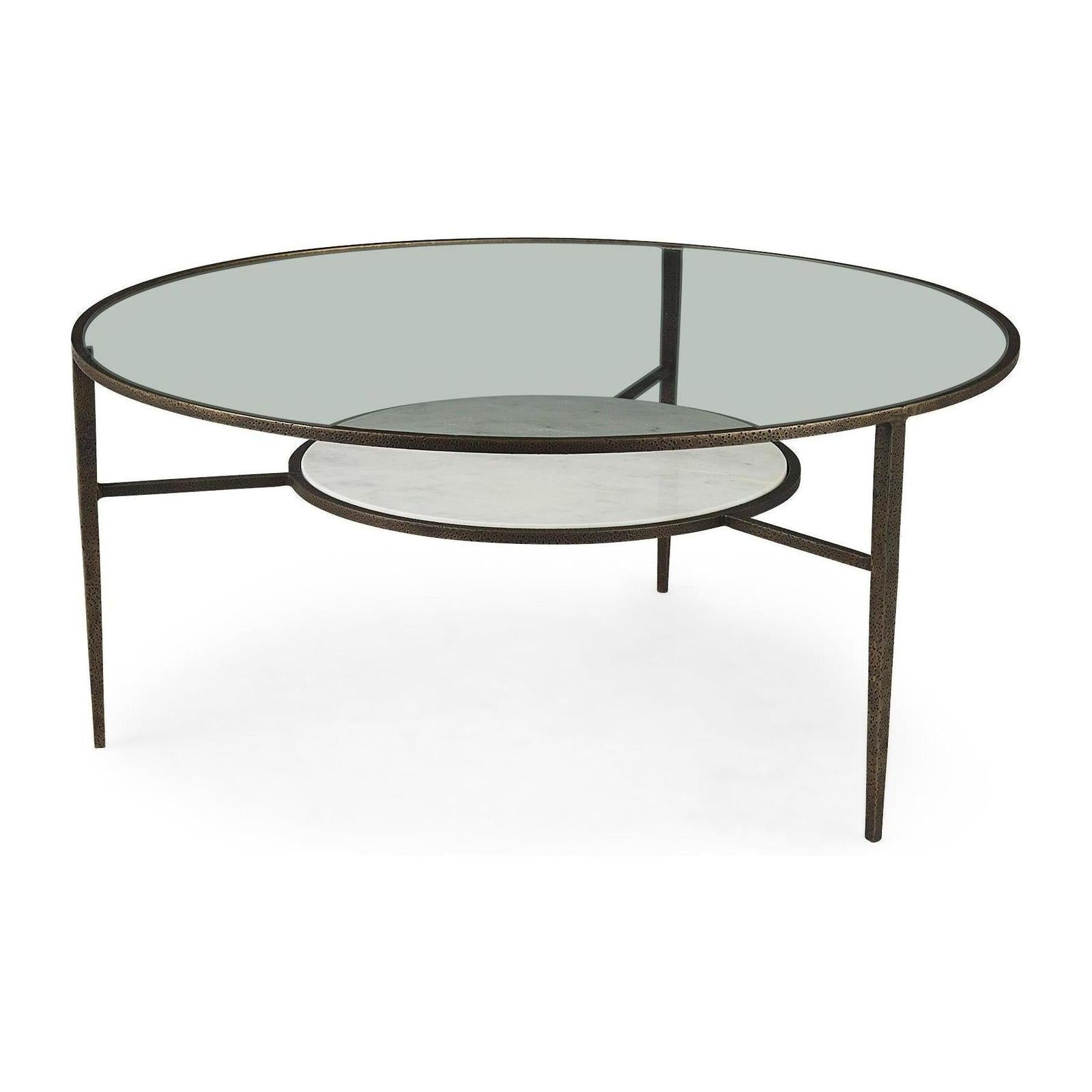 Mercana Felicity Marble Top W/Iron Frame Coffee Table Clearance