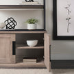Mercana Braxton Light Brown Wood and Iron Three Shelf Shelving Unit