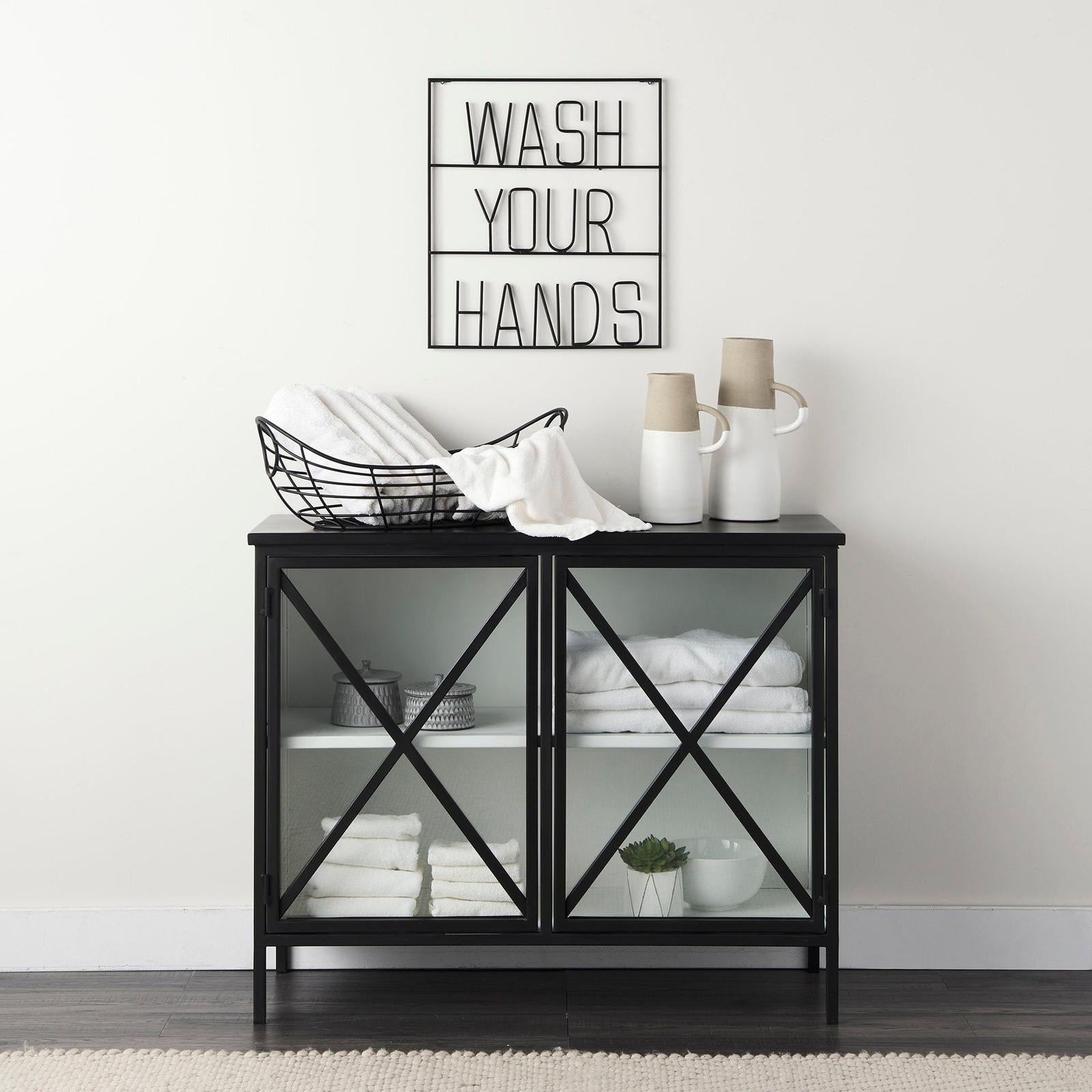 Mercana Aurelia Two Door Glass Cabinet Clearance