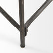 Mercana Lorlei White Marble Top W/ X-Shaped Gray Iron Base Coffee Table