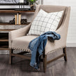 Mercana Suzanne White/Black Square Pattern Decorative Pillow Cover Clearance