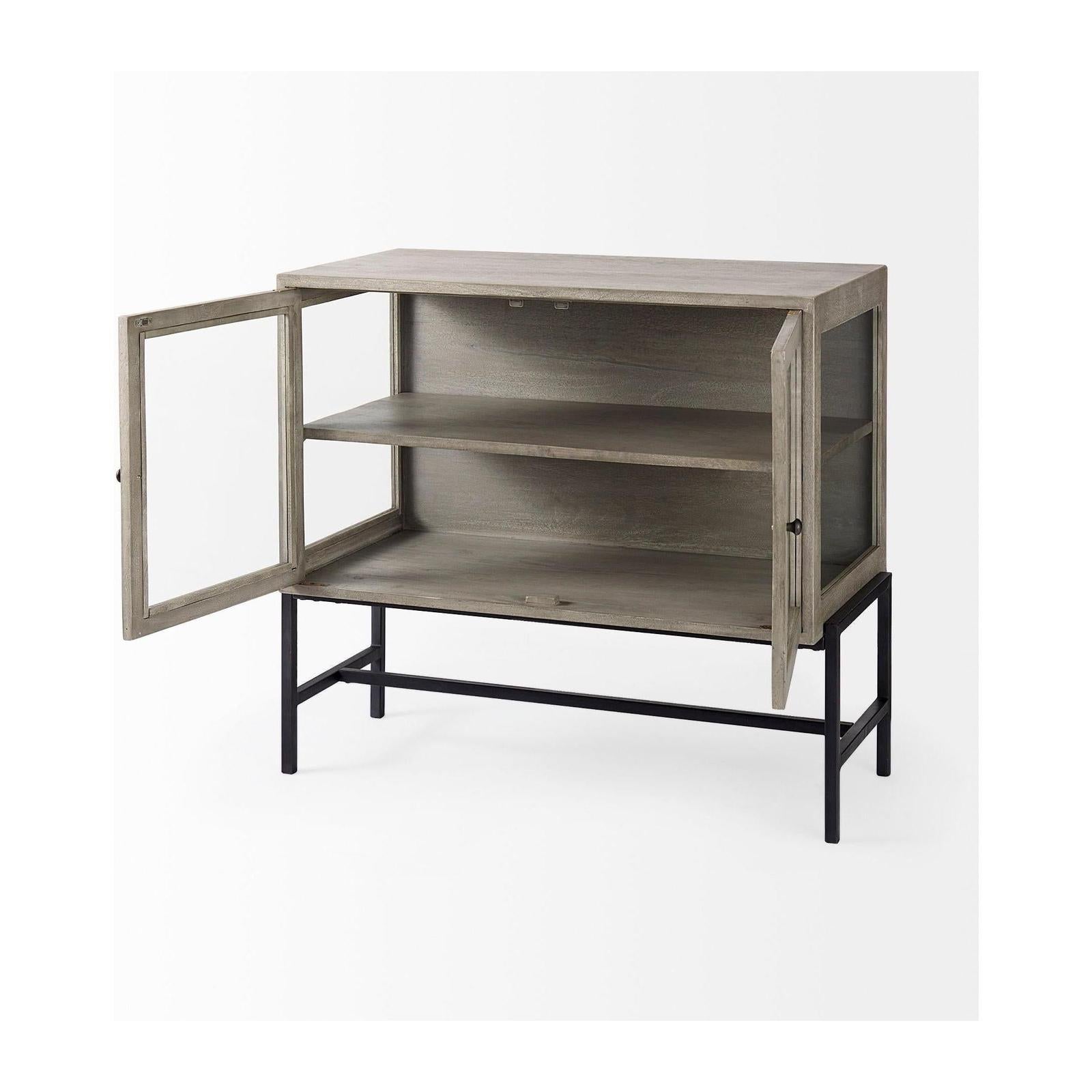 Mercana Arelius Glass Doors Accent Cabinet