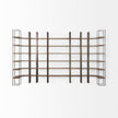 Mercana Taunton Medium Brown Wood W/ Antique Nickel Metal Frame 6 Tier Shelving Unit