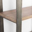 Mercana Taunton Medium Brown Wood W/ Antique Nickel Metal Frame 6 Tier Shelving Unit