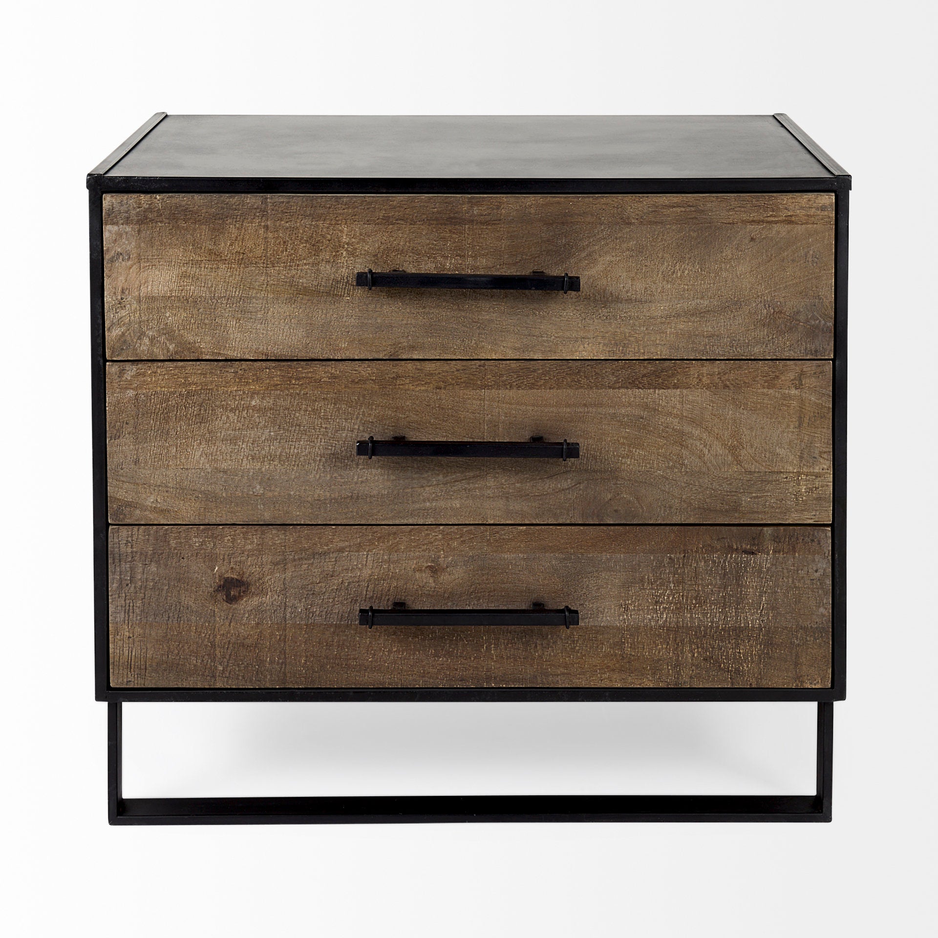 Mercana Alvin Wood W/Metal Framing Accent Cabinet