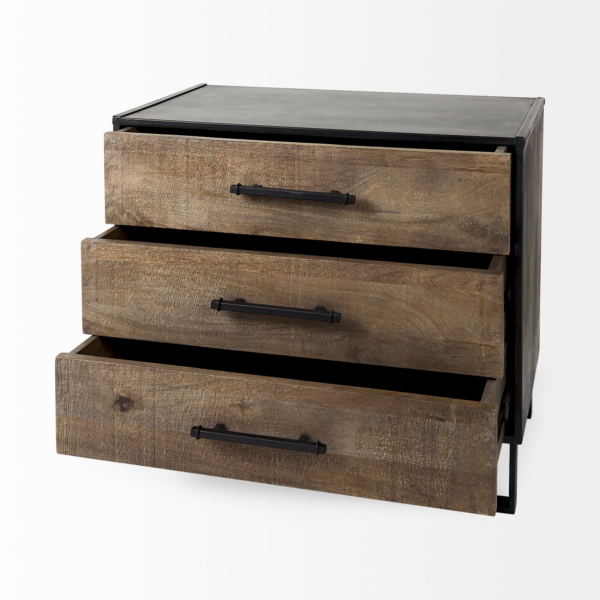 Mercana Alvin Wood W/Metal Framing Accent Cabinet
