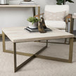 Mercana Faye Metal Base Square Coffee Table