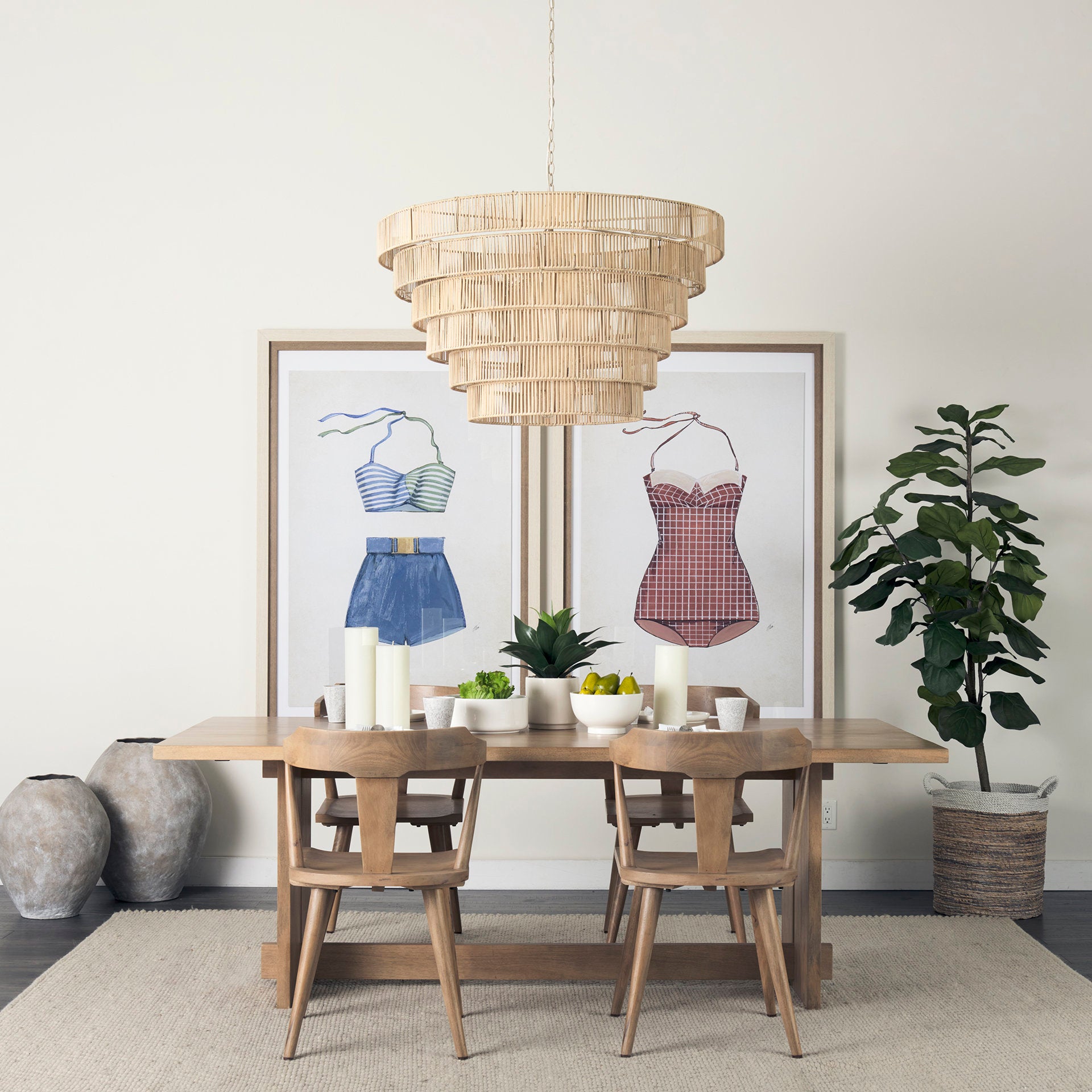 Mercana Aida 84L Wood Dining Table