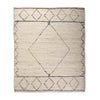 Mercana Calvert 8x10 Gray Cotton Hand Woven Diamond Patterned Rug