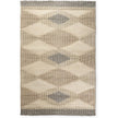 Mercana Emory Gray Wool Hand Woven Diamond Patterned Rug