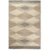 Mercana Emory Gray Wool Hand Woven Diamond Patterned Rug