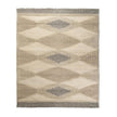 Mercana Emory Gray Wool Hand Woven Diamond Patterned Rug