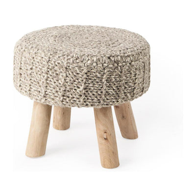 Mercana Bina 4 Legged Wool Stool
