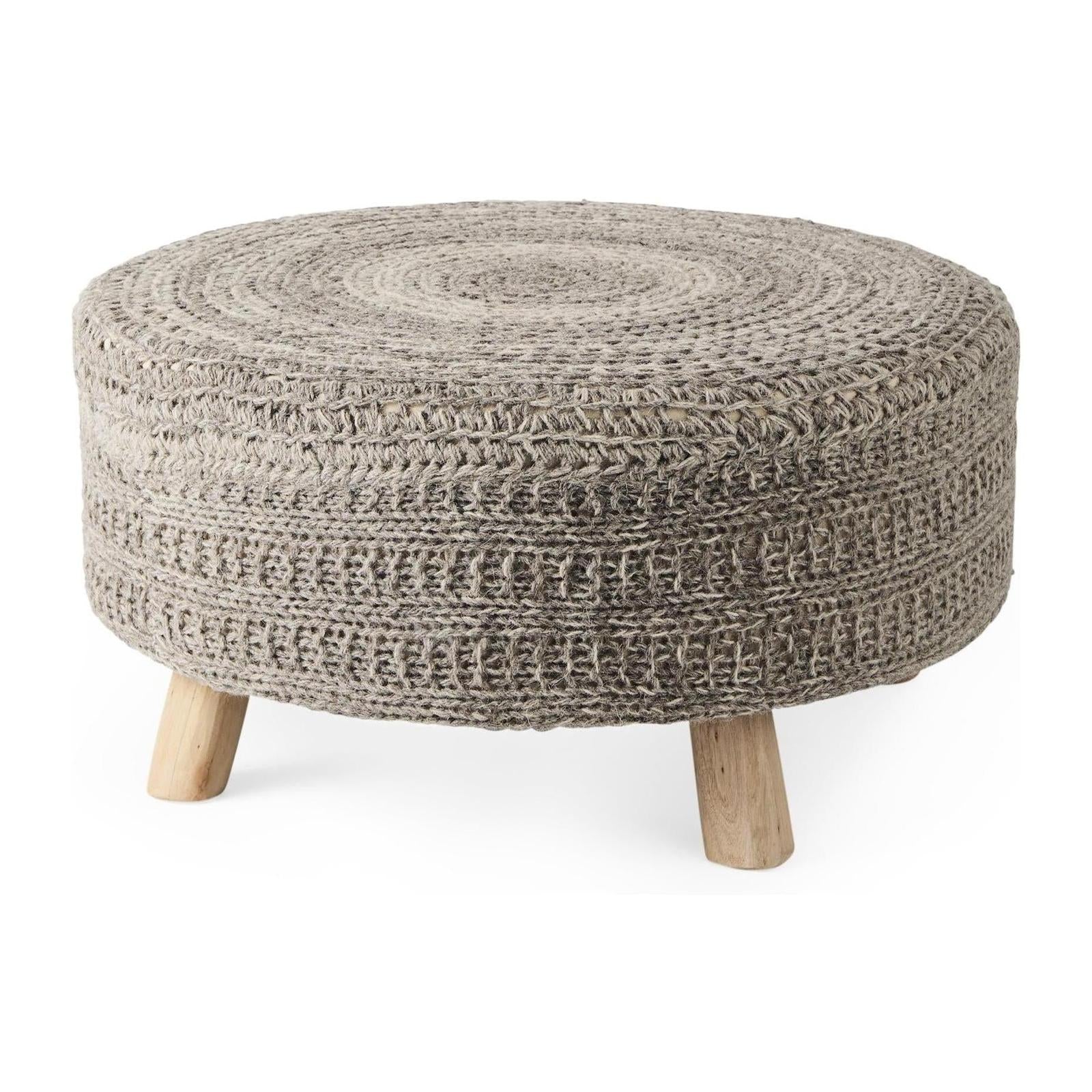 Mercana Bina 4 Legged Wool Stool