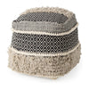 Mercana Darika Black/White/Gray Cotton Pouf Clearance