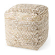 Mercana Ekani Cream/Beige Cotton Pouf