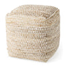 Mercana Ekani Cream/Beige Cotton Pouf