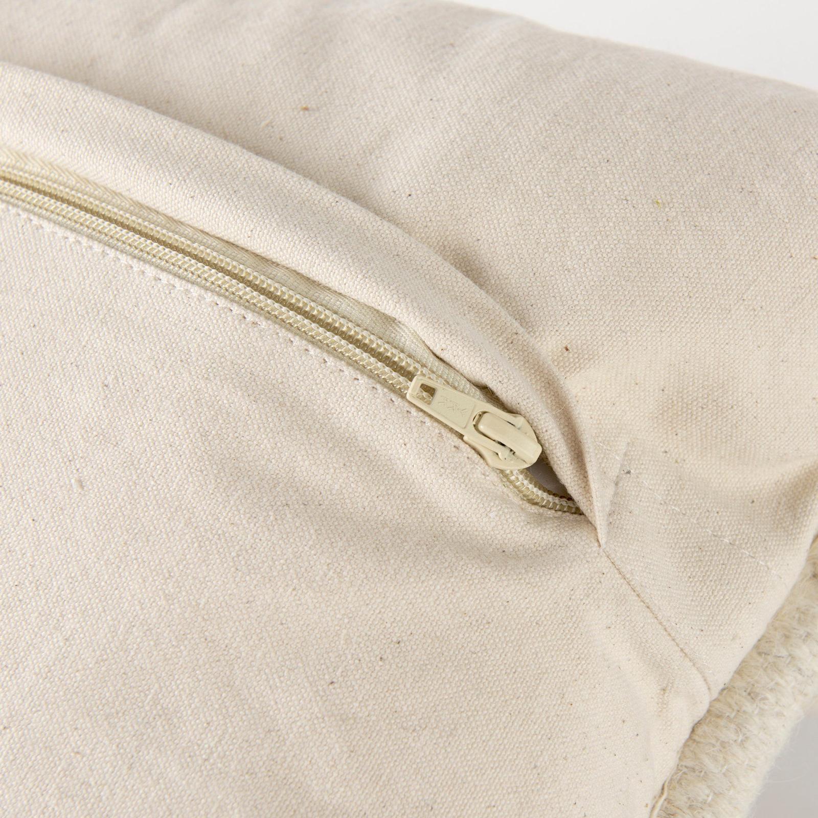 Mercana Beardell 18 x 18 Cream And Black Details With Tassels Decorative Pillow Cover Clearance