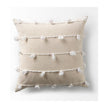 Mercana Erica Cream With White Detail Decorative Pillow Cover Clearance