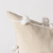 Mercana Erica Cream With White Detail Decorative Pillow Cover Clearance