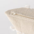 Mercana Erica Cream With White Detail Decorative Pillow Cover Clearance