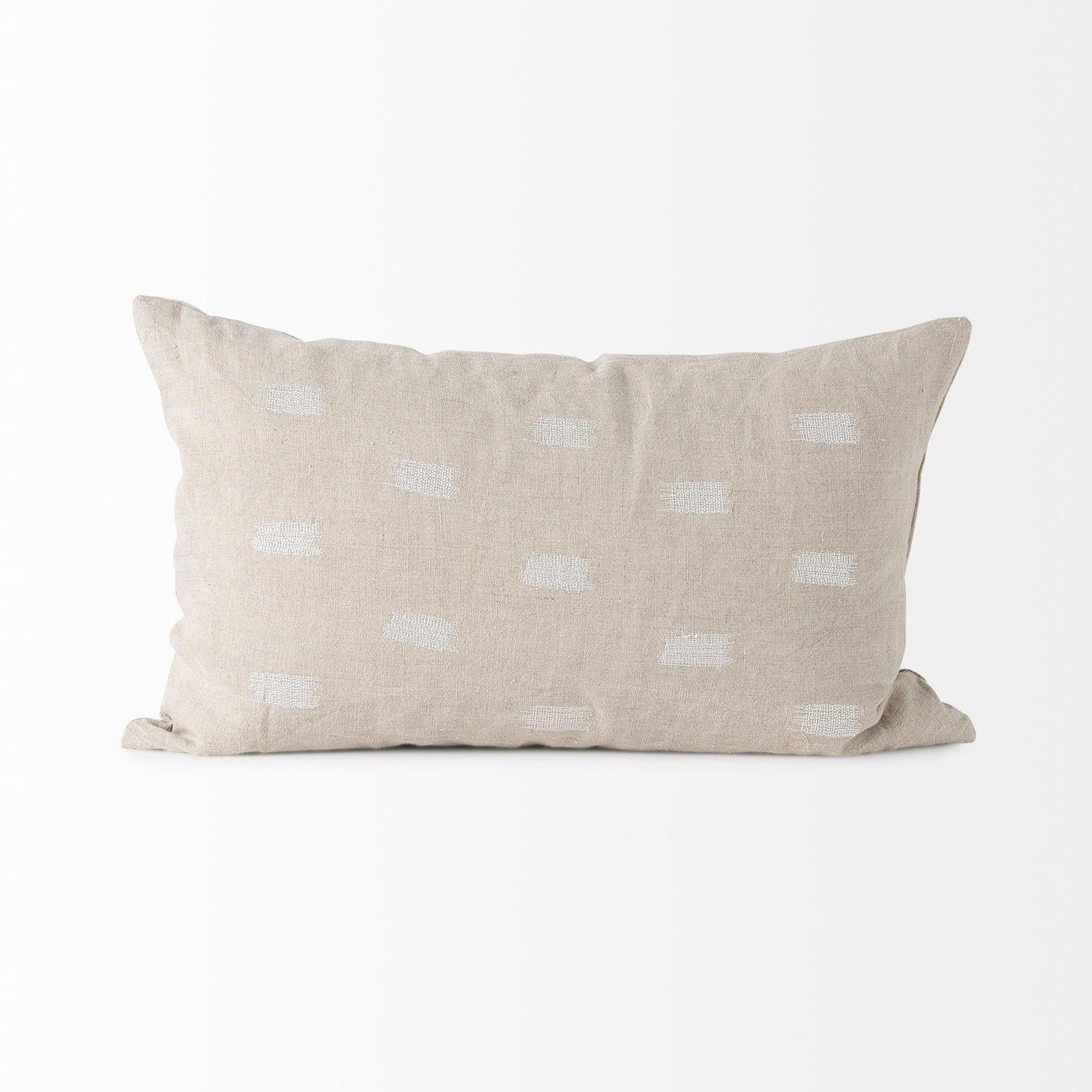 Mercana Lacey Beige/White Decorative Pillow Cover Clearance