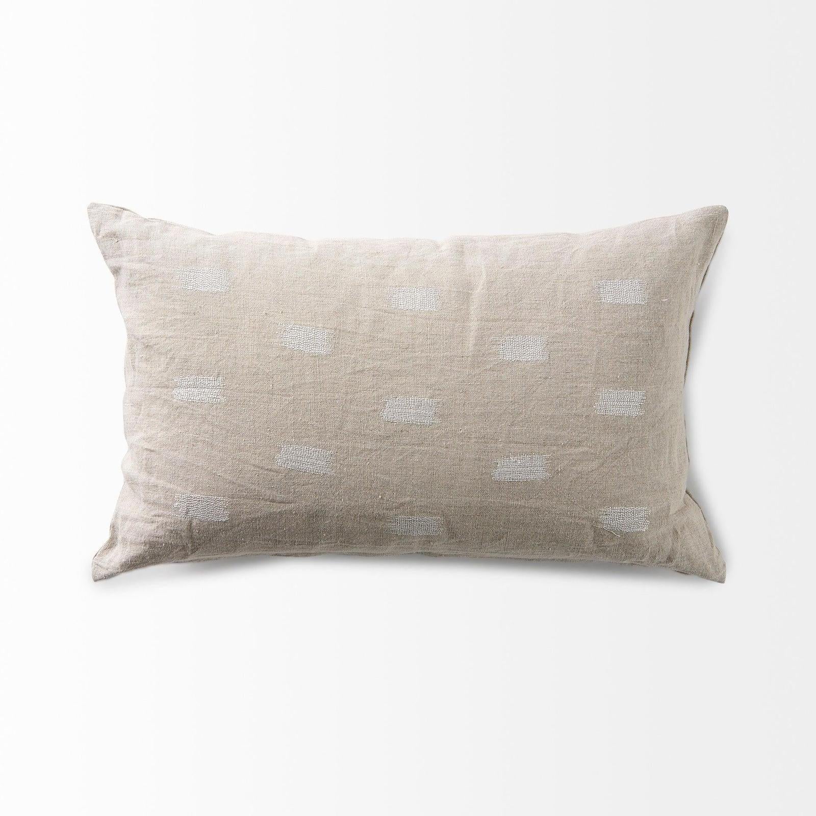 Mercana Lacey Beige/White Decorative Pillow Cover Clearance