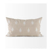 Mercana Enya Beige and Cream Fabric Patterned Decorative Pillow Cover
