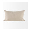 Mercana Enya Beige and Cream Fabric Patterned Decorative Pillow Cover