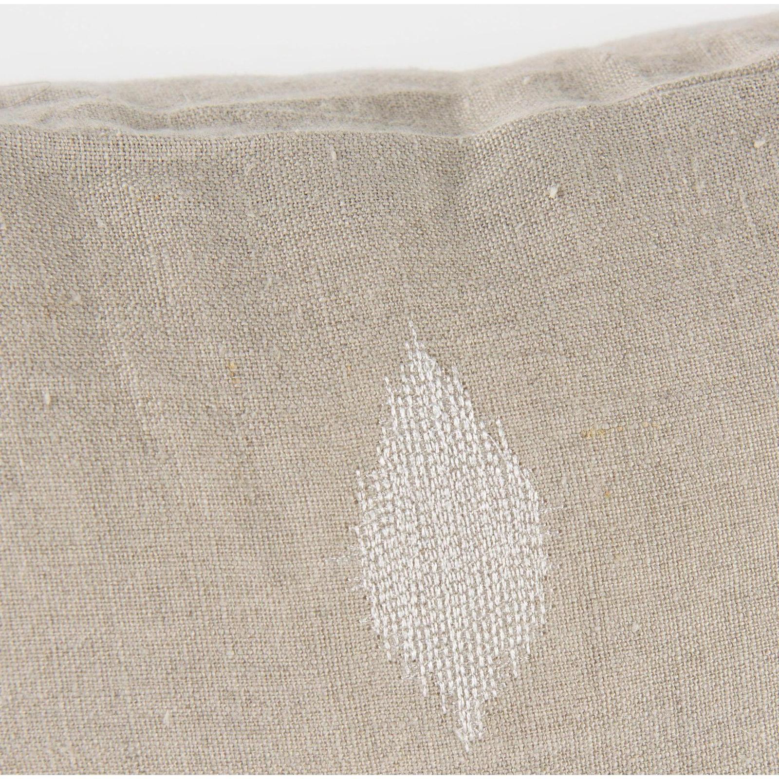Mercana Enya Beige and Cream Fabric Patterned Decorative Pillow Cover
