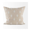 Mercana Enya Beige and Cream Fabric Patterned Decorative Pillow Cover