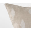 Mercana Enya Beige and Cream Fabric Patterned Decorative Pillow Cover