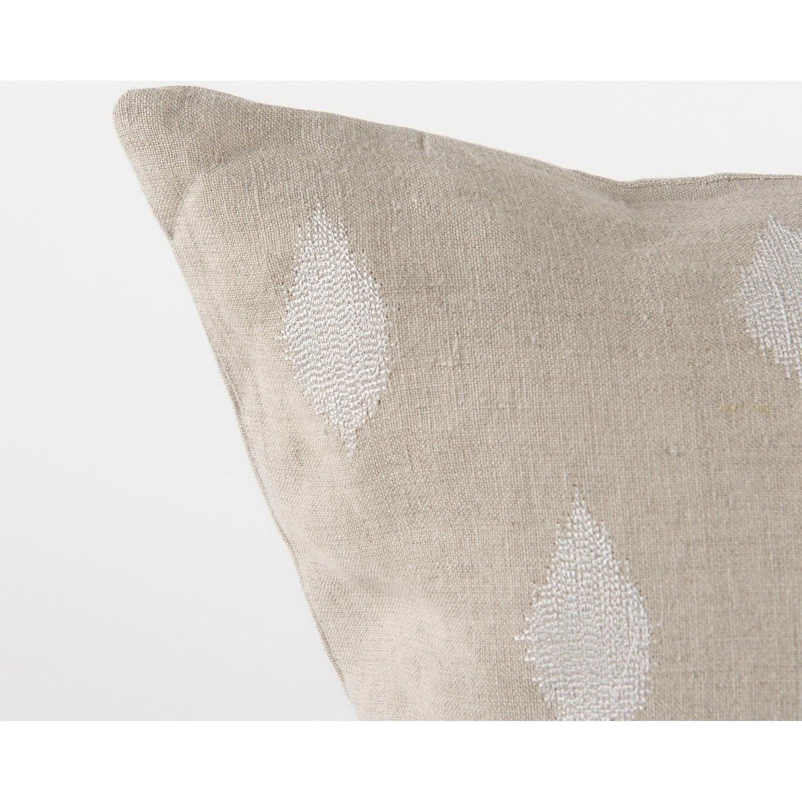 Mercana Enya Beige and Cream Fabric Patterned Decorative Pillow Cover