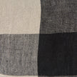 Mercana Raquel Beige and Black Fabric Plaid Decorative Pillow Cover