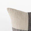 Mercana Raquel Beige and Black Fabric Plaid Decorative Pillow Cover