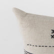 Mercana Thalia Black and Beige Fabric Striped and Fringed Decorative Pillow Cover Clearance
