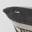 Mercana Thalia Black and Beige Fabric Striped and Fringed Decorative Pillow Cover Clearance