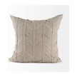 Mercana Ivivva Beige Fabric Textured Decorative Pillow Cover Clearance