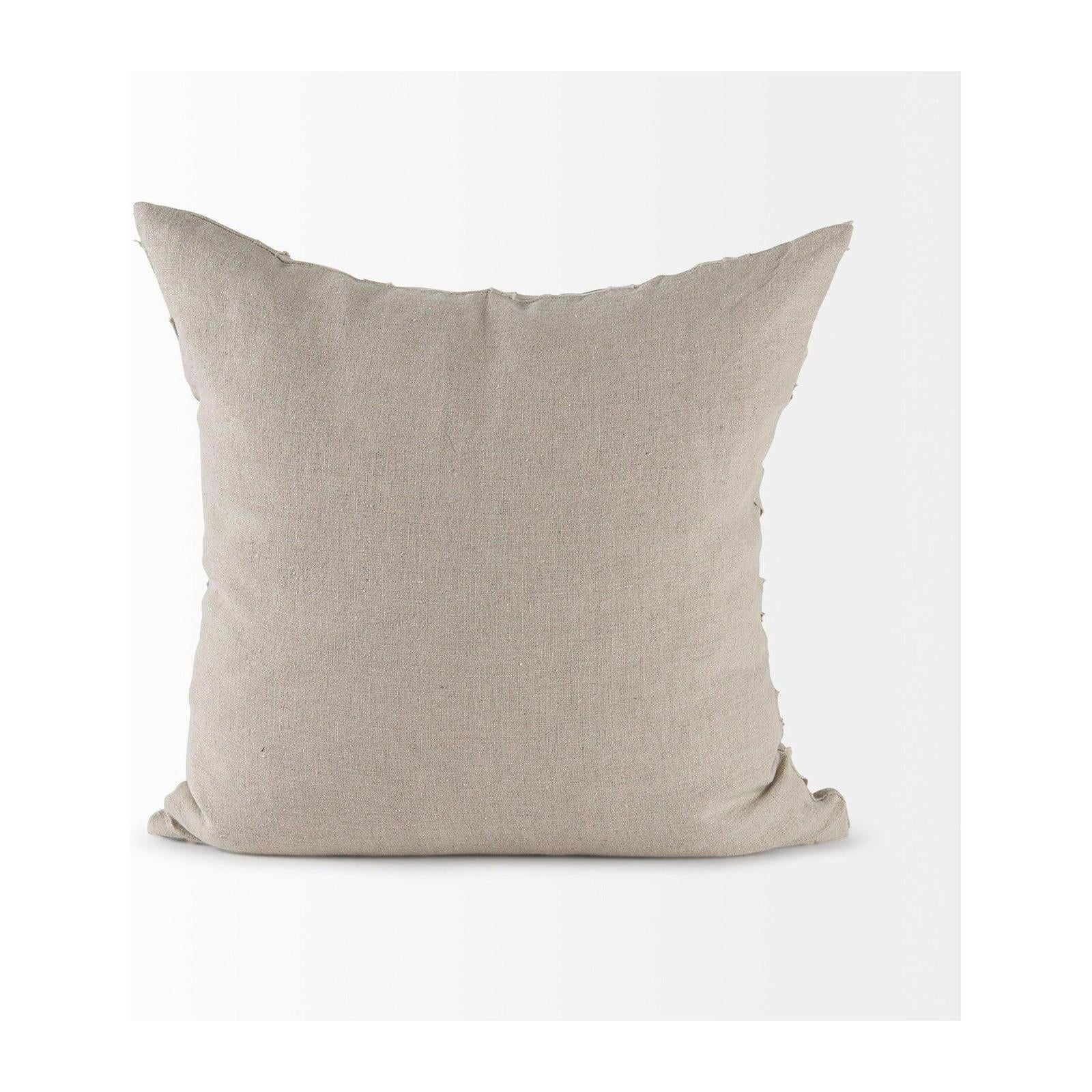 Mercana Ivivva Beige Fabric Textured Decorative Pillow Cover Clearance