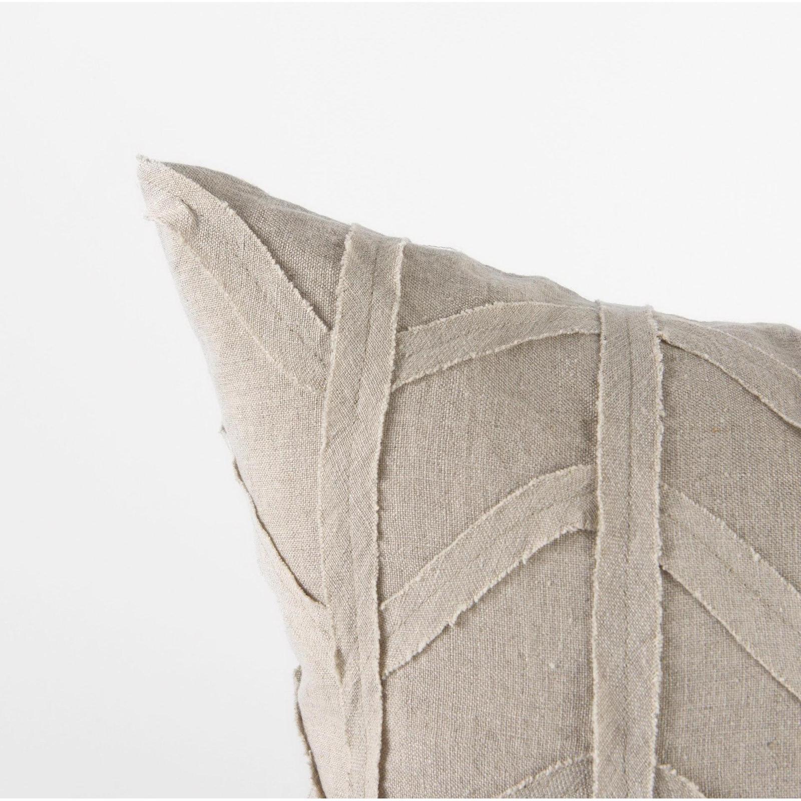 Mercana Ivivva Beige Fabric Textured Decorative Pillow Cover Clearance