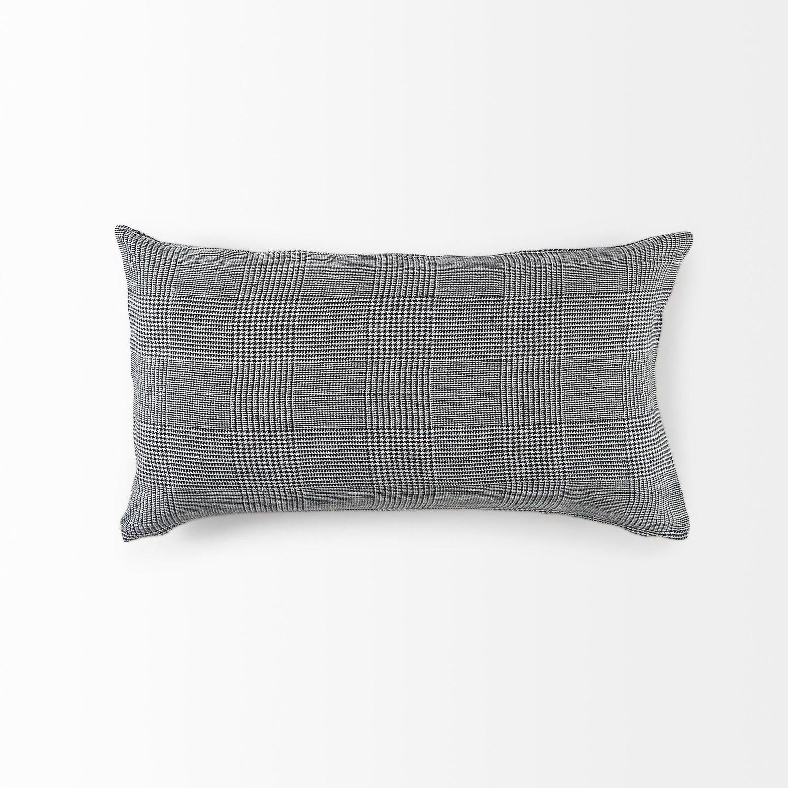 Mercana Ramone White and Black Fabric Decorative Pillow Cover Clearance