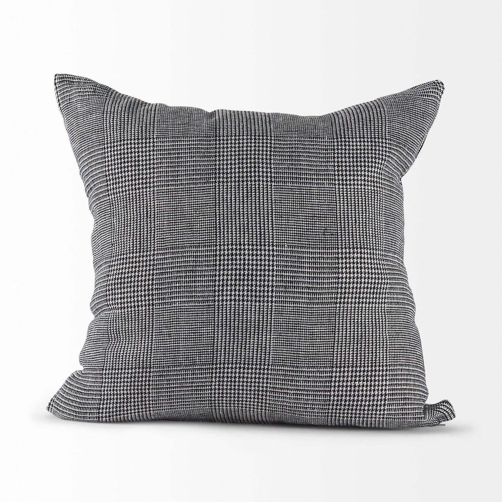 Mercana Ramone White and Black Fabric Decorative Pillow Cover Clearance