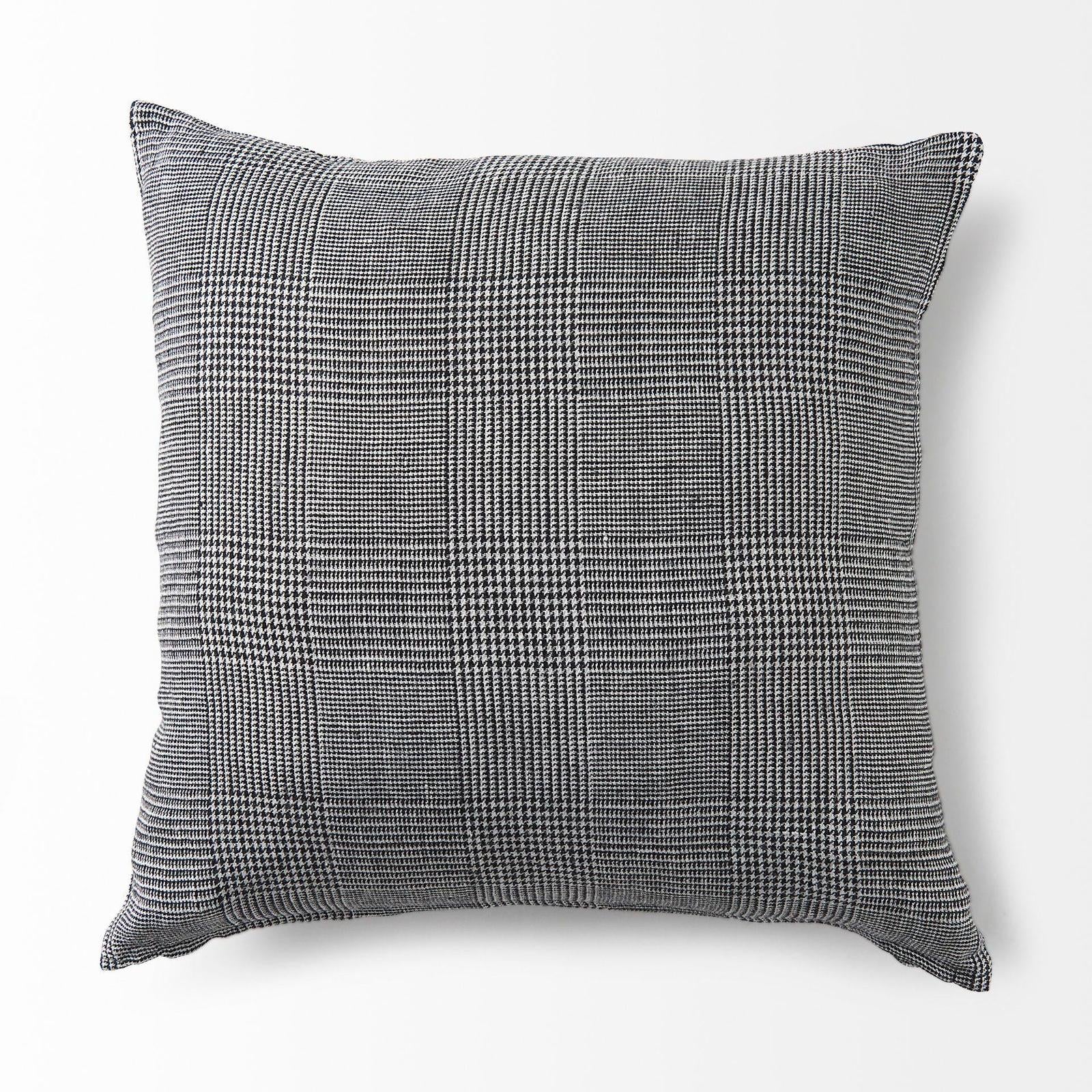 Mercana Ramone White and Black Fabric Decorative Pillow Cover Clearance