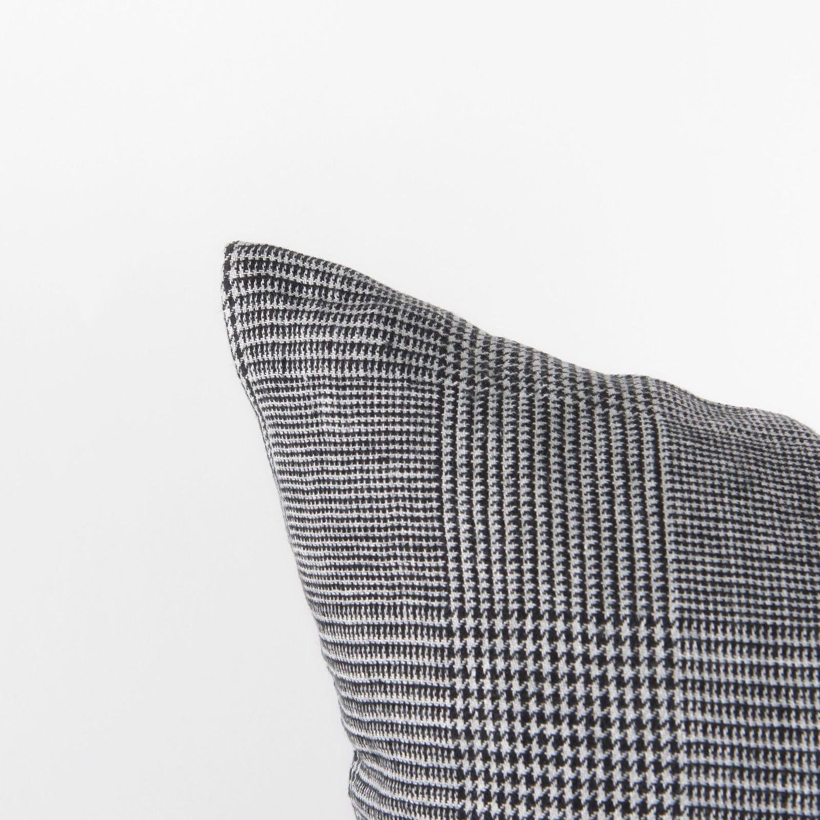 Mercana Ramone White and Black Fabric Decorative Pillow Cover Clearance