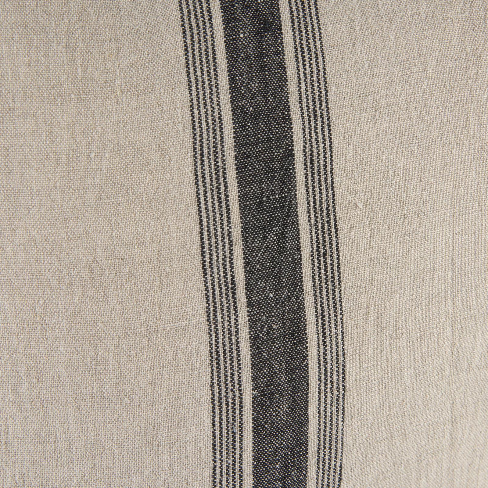 Mercana Hattie Beige and Black Fabric Striped Decorative Pillow Cover